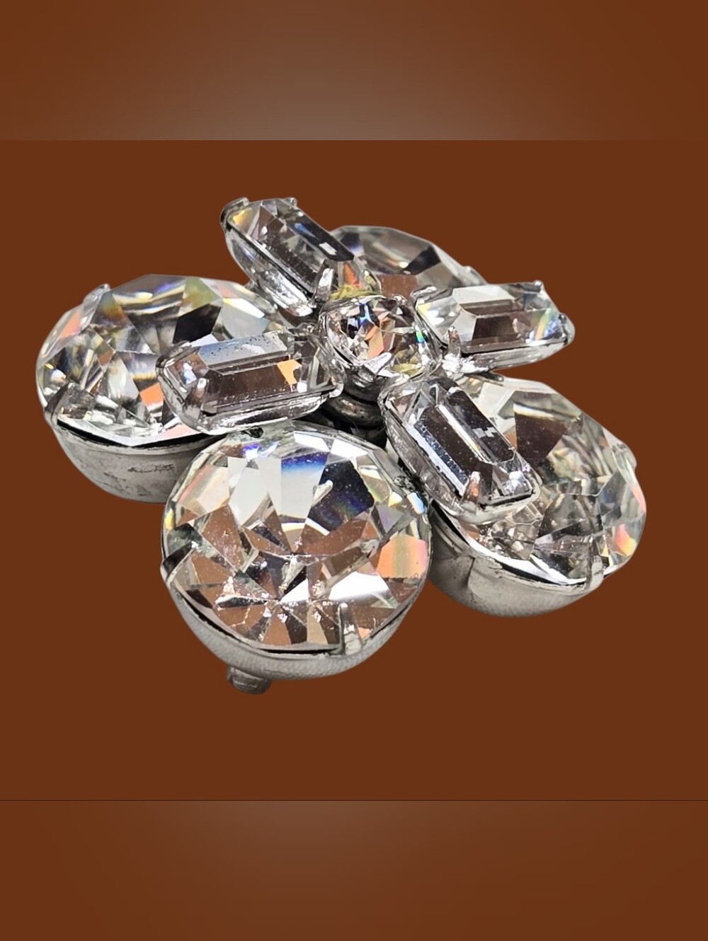 Kramer Of New York Vintage 1950s Rhinestone Brooch